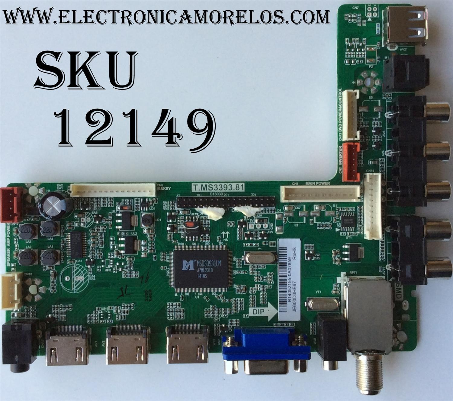MAIN / ELEMENT B14052155 / T.MS3393.81 / SY14296 / 890-M00-06N59 / MODELO ELEFW605 / PANEL JE600D3HE67	