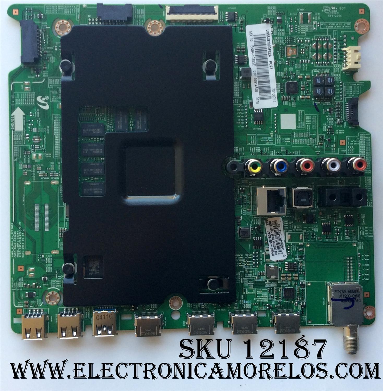 MAIN PARA TV SAMSUNG / NUMERO DE PARTE BN94-10385E / BN41-02344D / BN97-10750A / BN97-10749A / BN9410385E / PANEL CY-TJ055HGLV1H / MODELO UN55JS700 / UN55JS700DFXZA EH02