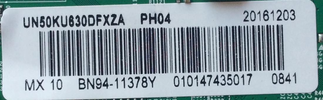 MAIN / SAMSUNG BN94-11378Y / BN41-02528A / BN97-00002X / PANEL CY-GK050HGNVXH / MODELO UN50KU630DFXZA DG10 - Imagen 2