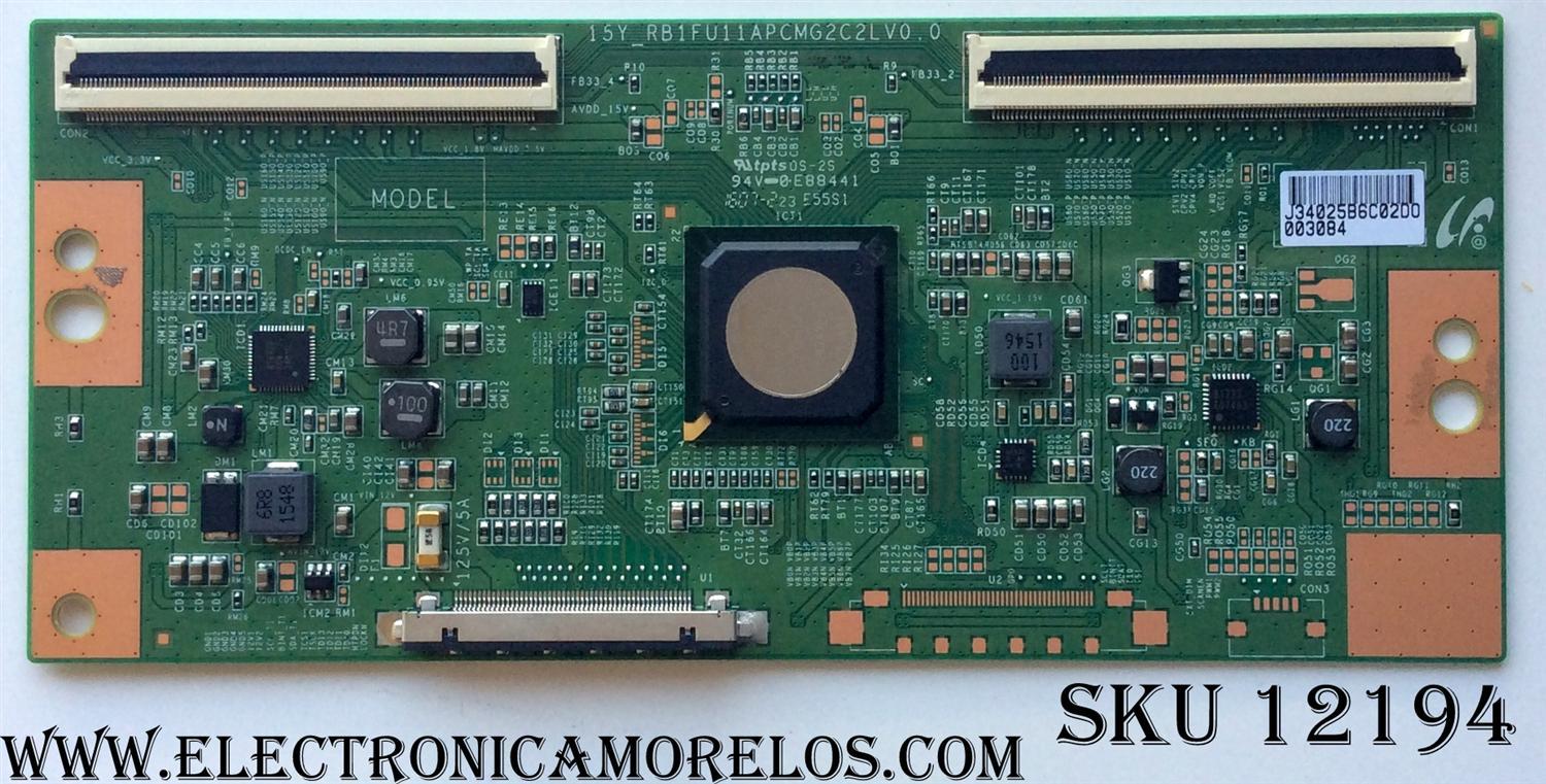 T-CON / VIDAO LJ94-34025B / 34025B / 15Y_RB1FU11APCMG2C2LV0.0 / MODELO V4055HD	