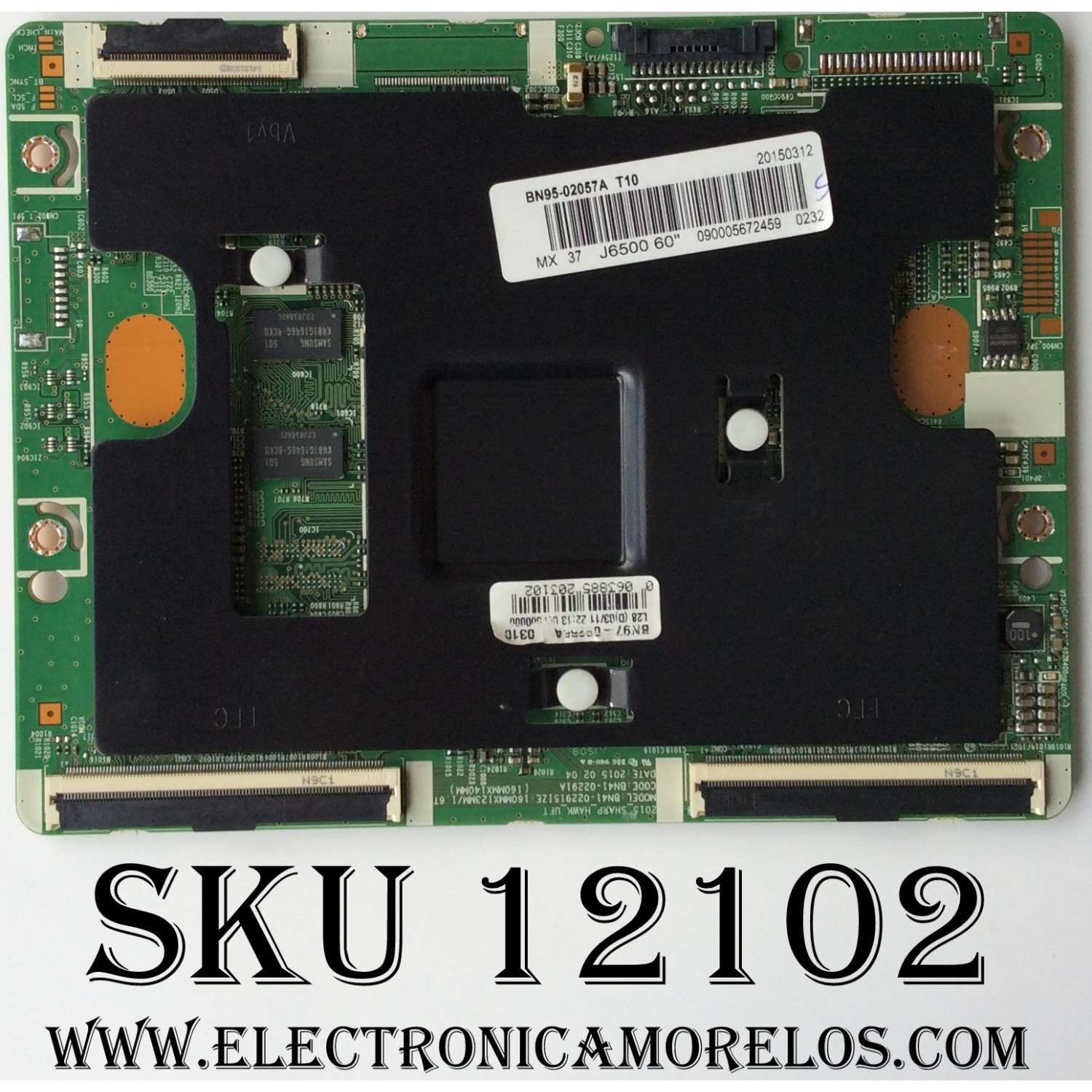 T-CON PARA SMART TV SAMSUNG / NUMERO DE PARTE BN95-02057A / BN41-02291A / BN97-09255A / BN97-08255A / PANEL CY-GJ060HGSV1H / MODELOS UN60JU6400 / UN60JU6500 / UN60JU650D / UN60JU6500FXZA HD01 / UN60JU6400FXZA MH01 / UN60JU6500FXZA HD01 / UN60JU650DFXZA