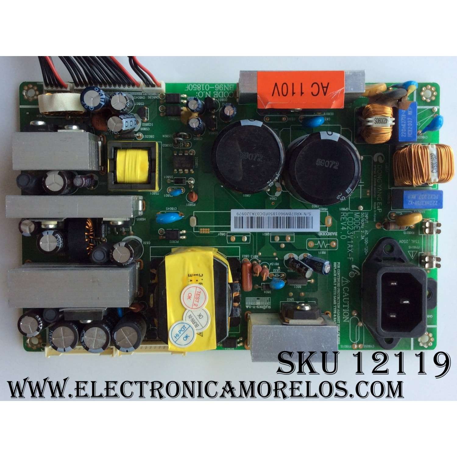 MAIN PARA TV LG / NUMERO DE PARTE EBT61603710 / EAX64651403  / 61603710 / RSL8O001J / G026R400EL / PANEL LC420EUE (SE)(M1) / MODELO 42LT560E-UA.AUSWLJR