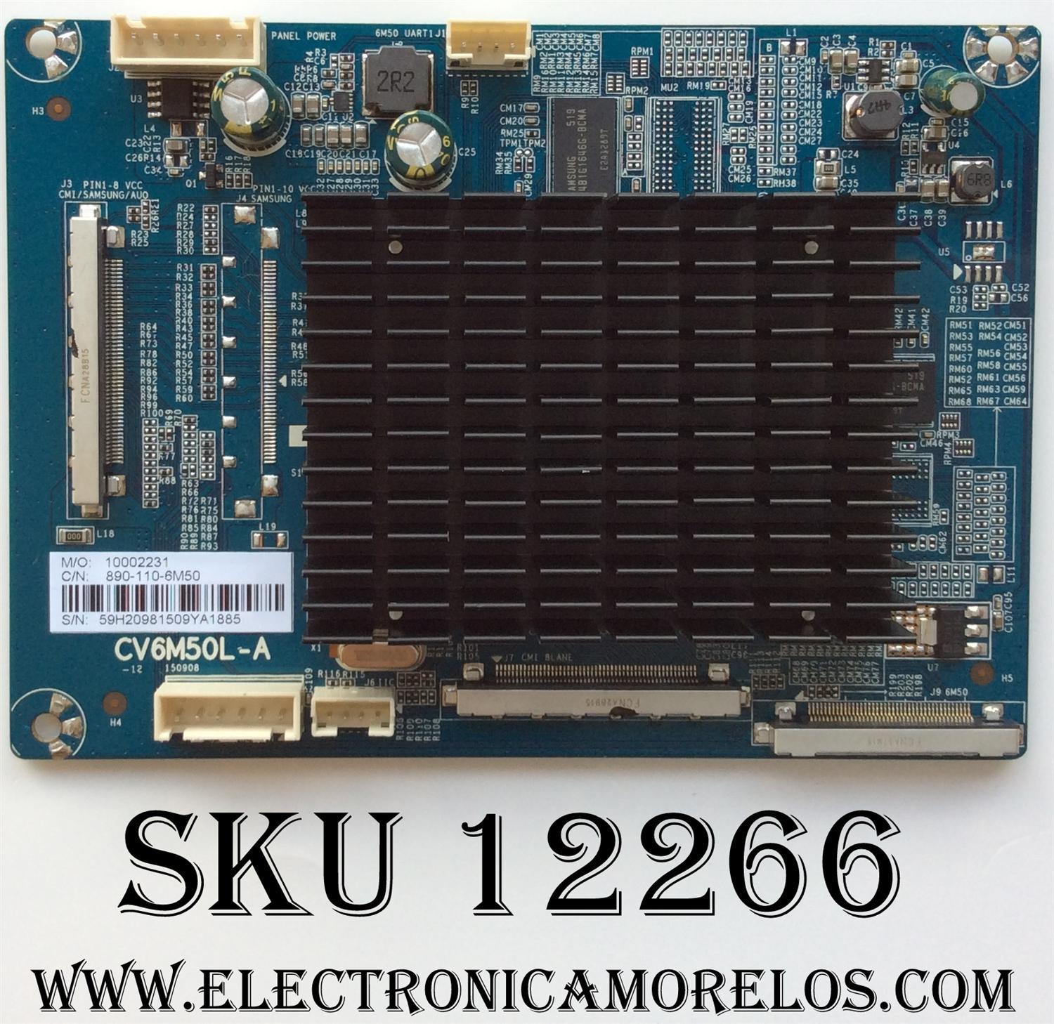 TARJETA INTERFACE / PANASONIC 890-110-6M50 / SY15272 / 59H2098 / CV6M50L-A / CV6M50L-A-12 / 890-110-6M50 / MODELO TC-50CX400U	