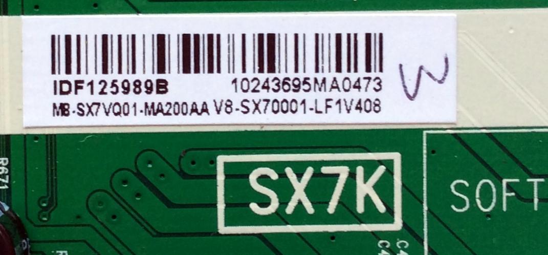 MAIN / HITACHI M8-SXVQ01-MA200AA / V8-SX70001-LF1V408 / 40-SX7KNA-MAG4HG / SX7K / MODELO 55R7	 - Imagen 2