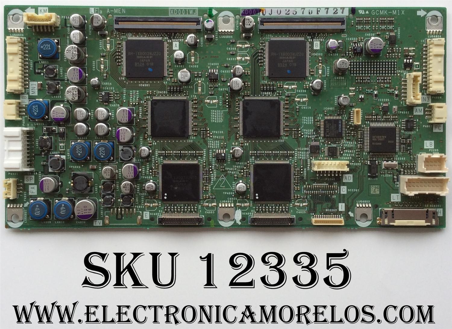 T-CON / SHARP DUNTKD001UJ02 / KD001 / XD001WJ / MODELO LC-45GD6U / PANEL LK445D3FZA0	