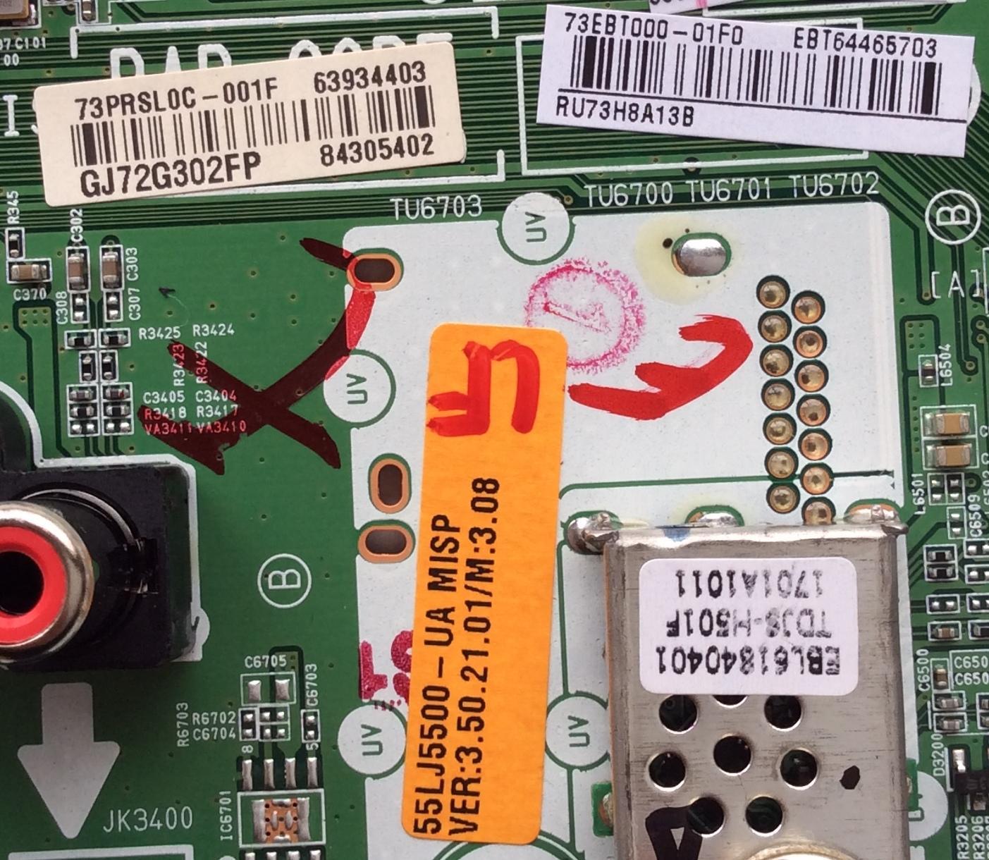 MAIN LG EBT64465703 / 63934403 / 84305402 / EAX67148704(1.0) / PANEL NC550DUE-AAFX1 / MODELO 55LJ5500-UA AUSYLOR - Imagen 2
