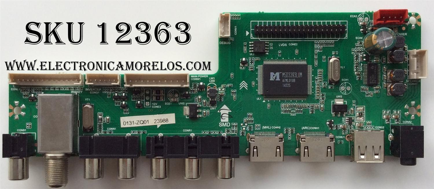 MAIN / RCA 0131-ZQ01 / 46RE01M3393LNA35-B4 / LD.M3393.B / LG-RE01-150128-ZQ525 / MODELO LED46C45RQ / PANEL LSC460HN03-12V	