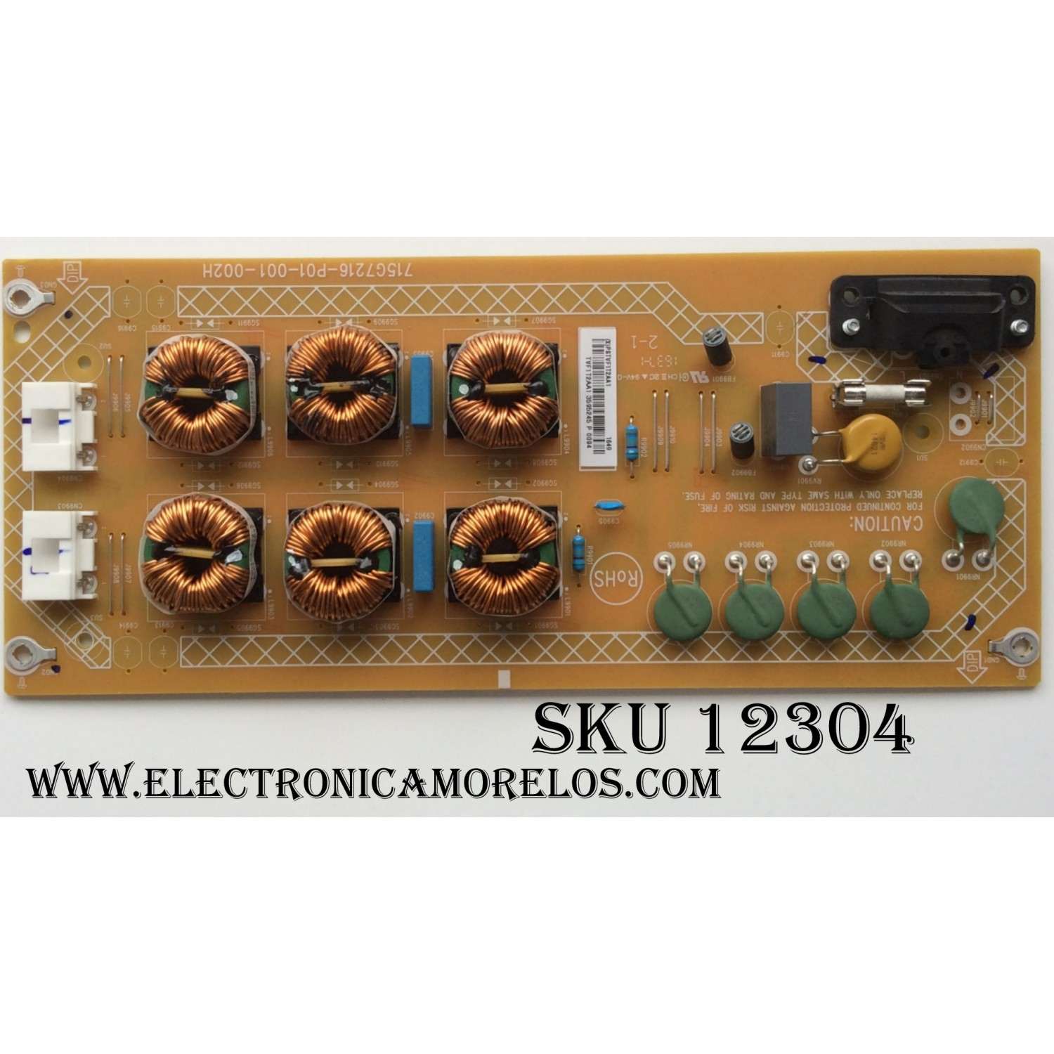 FUENTE PARA MONITOR GIGABYTE / NUMERO DE PARTE KF591PQX3 / 715GA066-P02-006-0H3S / 5527980P0273 / PANEL CY-PT315BNAV1H / MODELO M32U