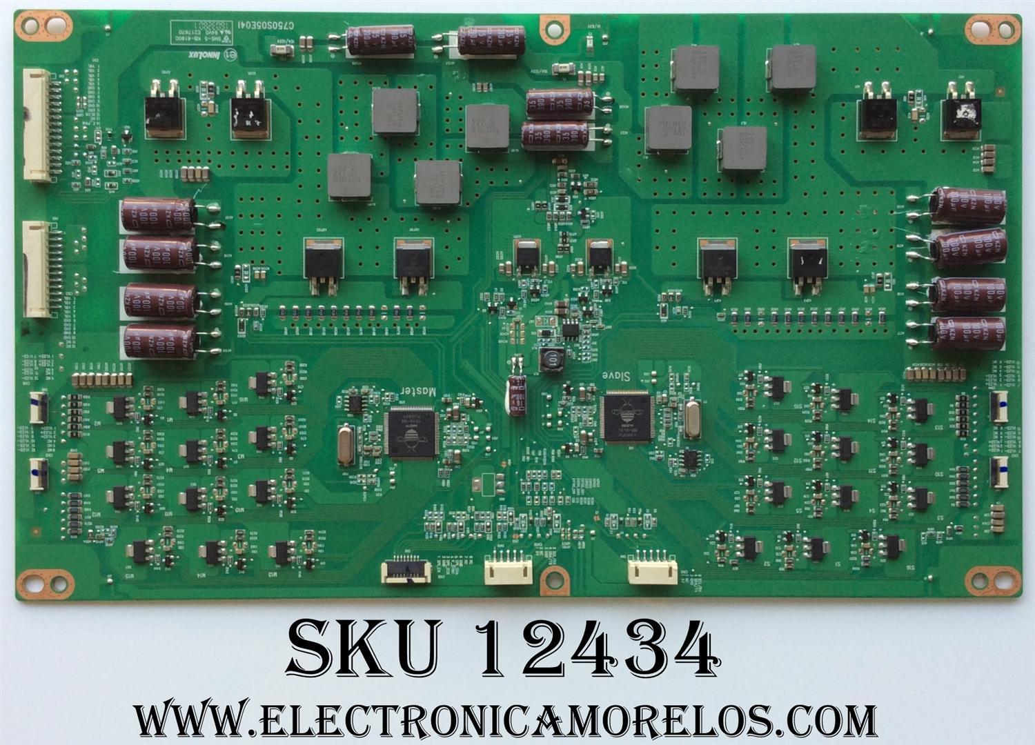 LED DRIVER / SHARP 6E01M0006340R / L750S504EI-C006 / C750S05E04I / MODELO LC-75N620CU / LC-75N8000U / PANEL V750DK1-KS5 REV:F9