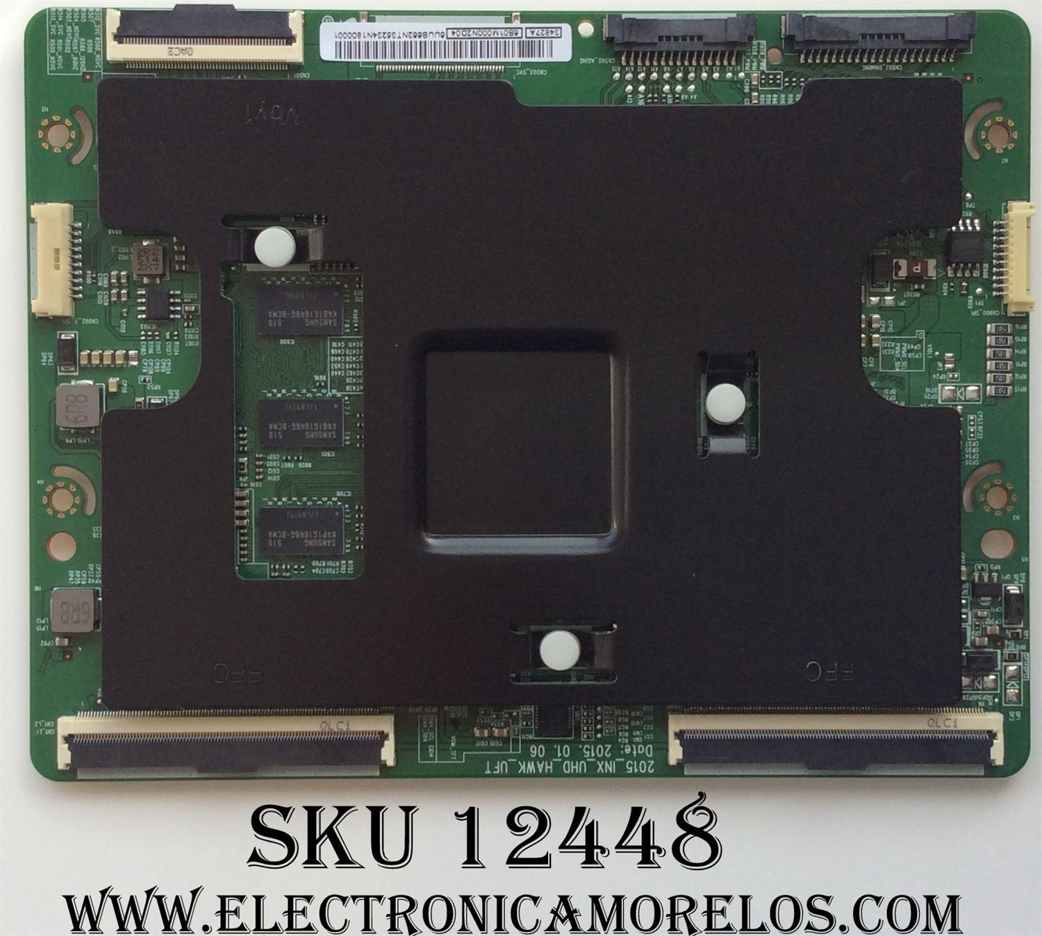 T-CON / SAMSUNG BN96-34827A / 34827A / 2015_INX_UHD_HAWK_UFT / MODELO UN65JU7100FXZA IH02 / PANEL CY-GJ065FLNV1H	