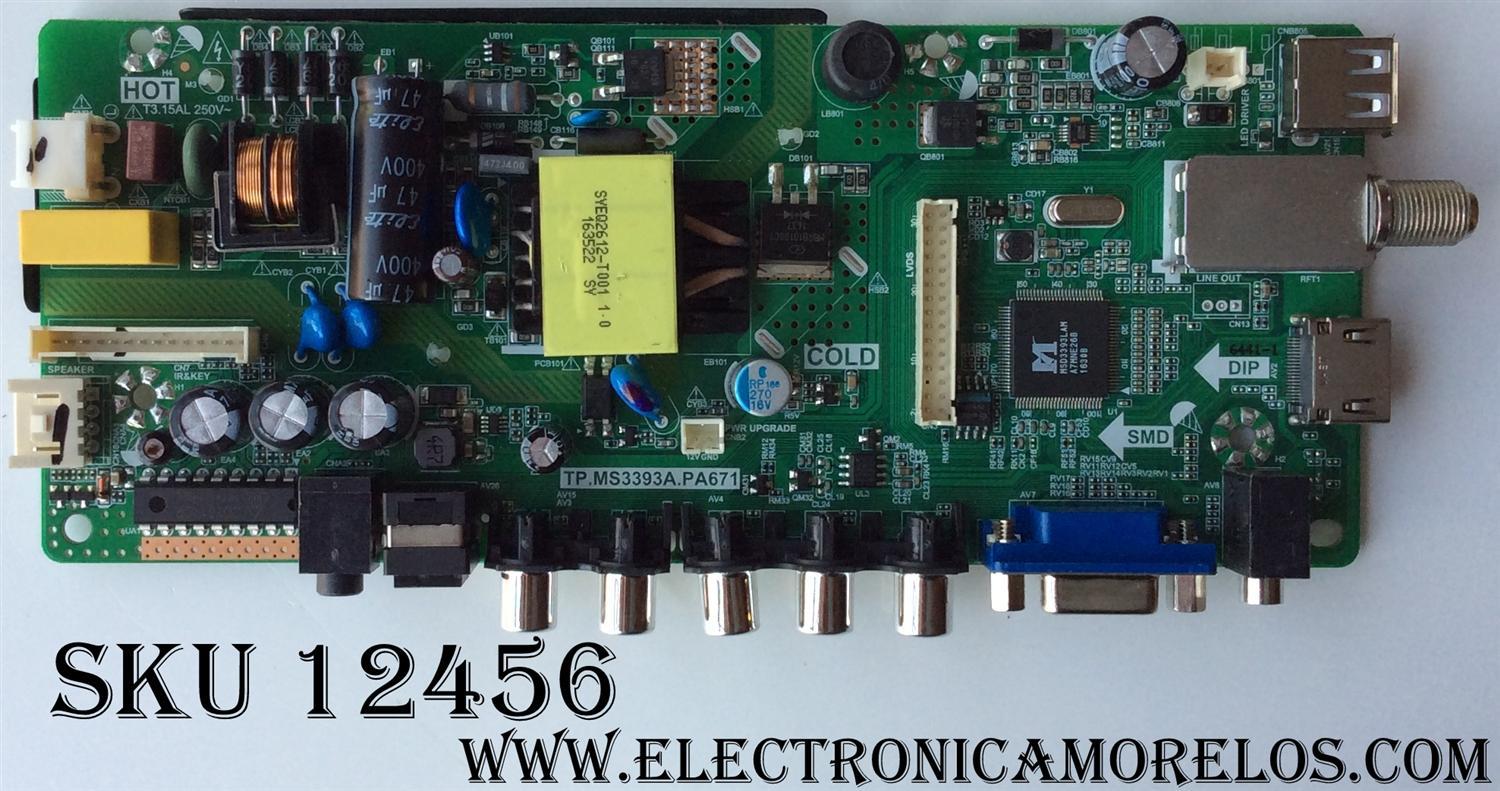 MAIN / FUENTE / ELEMENT L16116441 / TP.MS3393A.PA671 / E16067-SY / 8790-M00-06NBN / MODELO ELEFW195 / PANEL LC185TT7A	