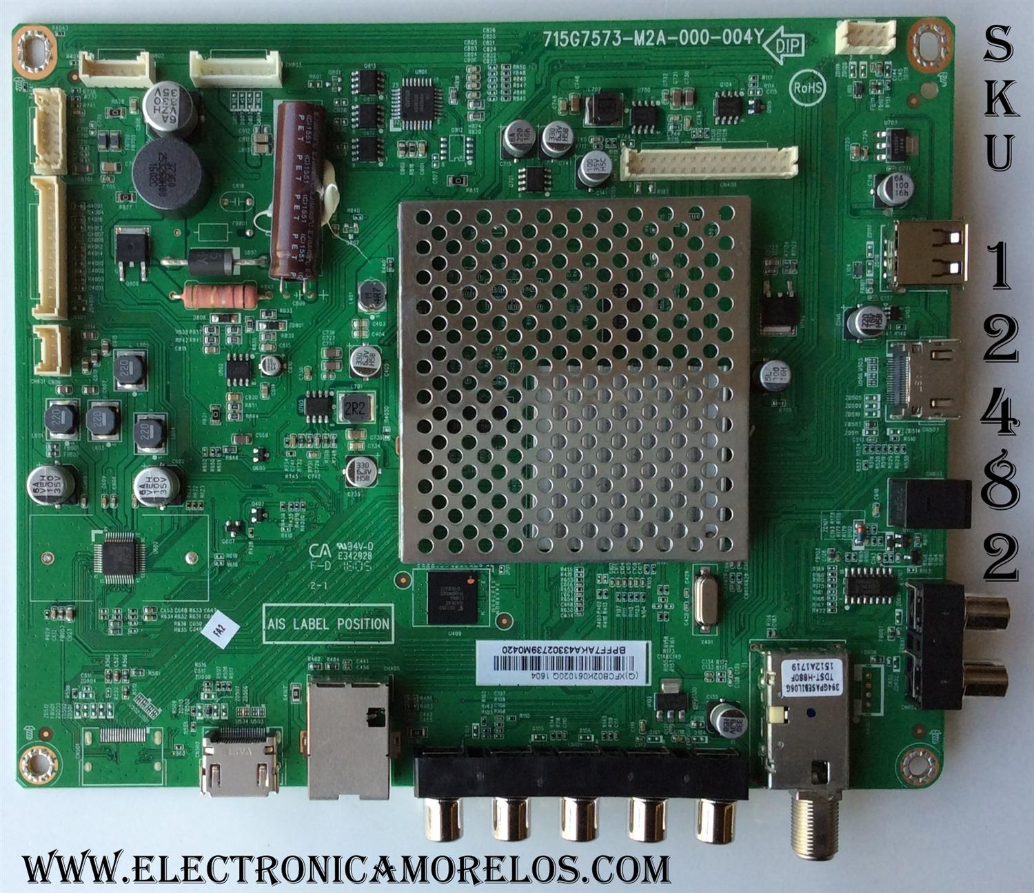 MAIN / VIZIO 756TXFCB02K0610 / XFCB02K0610 / 715G7151-M02-000-004Y / 715G7573-M01-000-004Y / MODELO D32X-D1 LTTUUKNT / PANEL TPT315B5-HVN05.A REV:S800A	/ E32-C1