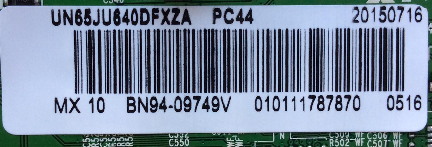 MAIN PARA TV SAMSUNG / NUMERO DE PARTE BN94-09749V / BN41-02443A / BN97-10392A / BN9409749V / PARTE SUSTITUTA BN94-10702Z / PANEL CY-GJ065HGLVAH / MODELO UN65JU640 / UN65JU640DFXZA UH01 - Imagen 2