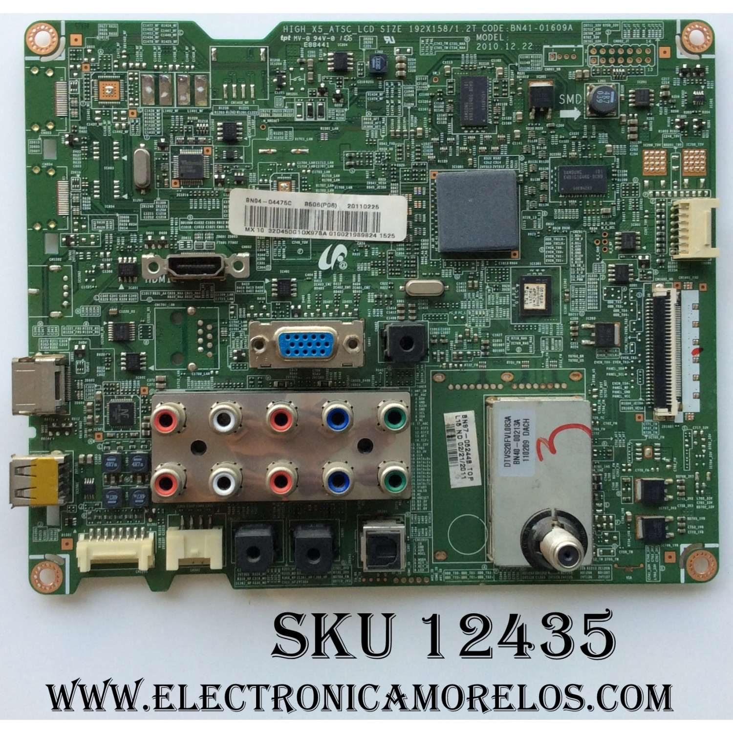 MAIN PARA TV SAMSUNG NUMERO DEPARTE BN94-04475C / BN41-01609A / BN97-05244B / MODELO LN32D450G1DXZA SP01 / PANEL LTF320AP11	