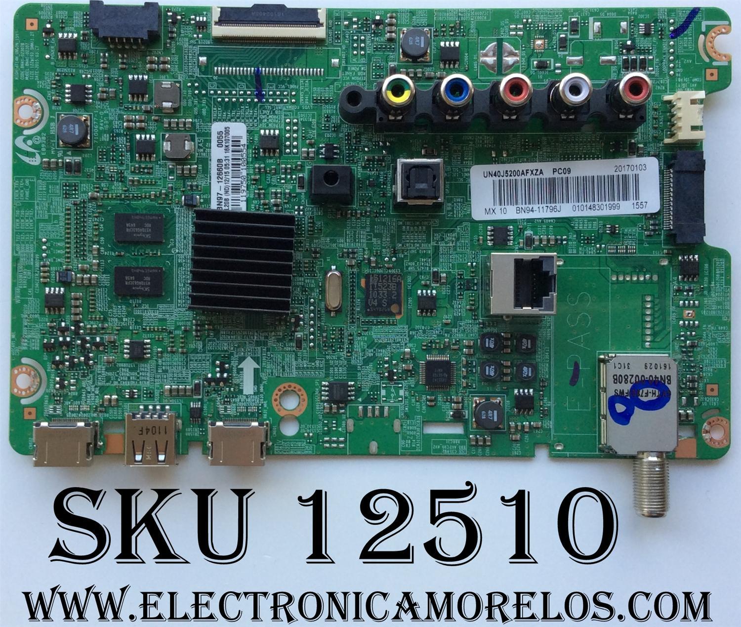 MAIN / SAMSUNG BN94-11796J / BN41-02307B / BN97-12660B / MODELO UN40J5200AFXZA DA04 / PANEL CY-JJ040BGNV5H	