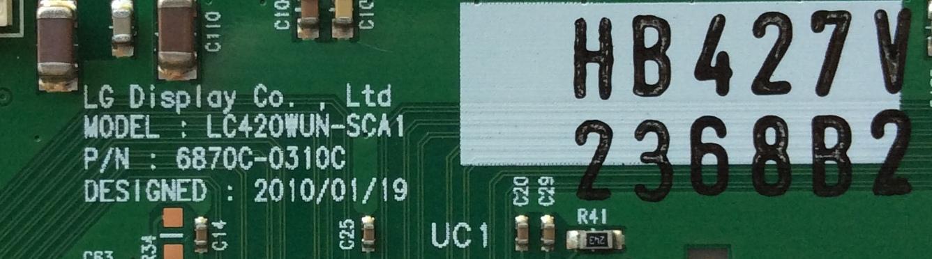 T-CON / LG 6871L-2368B / 2368B / 6870C-0310C / MODELO 42VS10MS-BJ AUSMLJM / PANEL LD420WUN(SC)(A1)	 - Imagen 2
