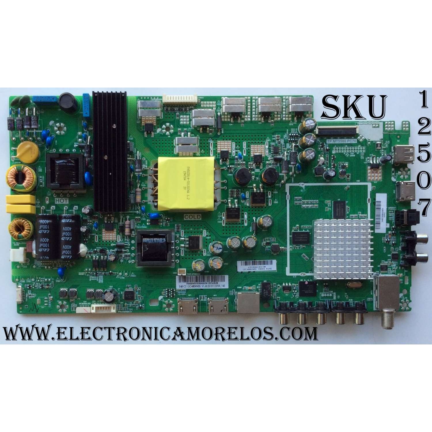 MAIN / FUENTE / (COMBO) / VIZIO / A15126360 / TP.MT5580.PC76 / MODELO E48-C2 LWZQSGBS	