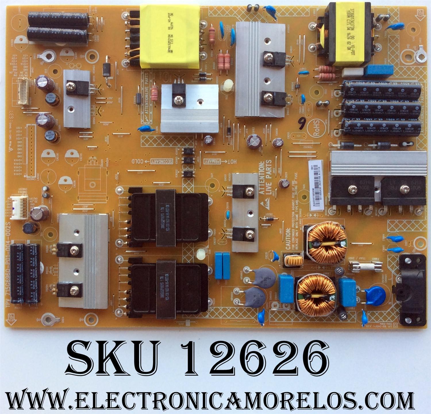 FUENTE DE PODER / VIZIO ADTVF1925XB2 / 715G6960-P01-004-002S / (X)ADTVF1925XB2 / MODELOS D50U-D1 / D50U-D1 LTCWTQGS / D50U-D1 LTMWTQES / D50U-D1 LTMWTQGS / D50U-D1 LTMWTQGT / D50U-D1 LTMWTQES / D50U-D1 LTMWTQGS