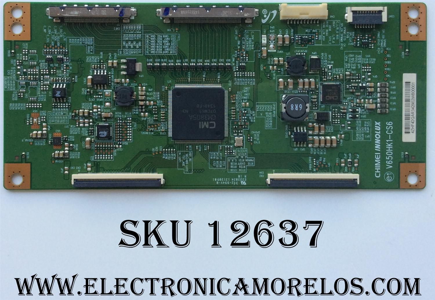 T-CON / SANYO 4Z.HF42.QAR / 4ZHF42QAR / V650HK1-CS6 / MODELO DP65E34 P65E34-00 / PANEL V650HP1-LS6 REV.E1	