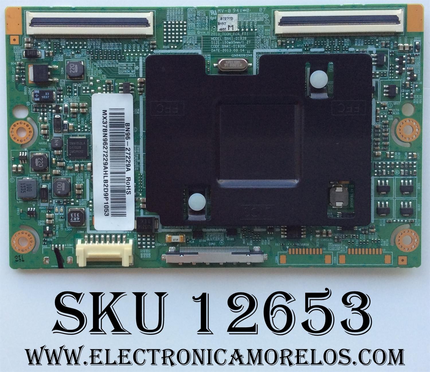 T-CON / SAMSUNG BN96-27229A / BN41-01939C / BN97-07277D / MODELO HG55NB690QFXZA TU02 / PANEL CY-HF550CSLV1H	