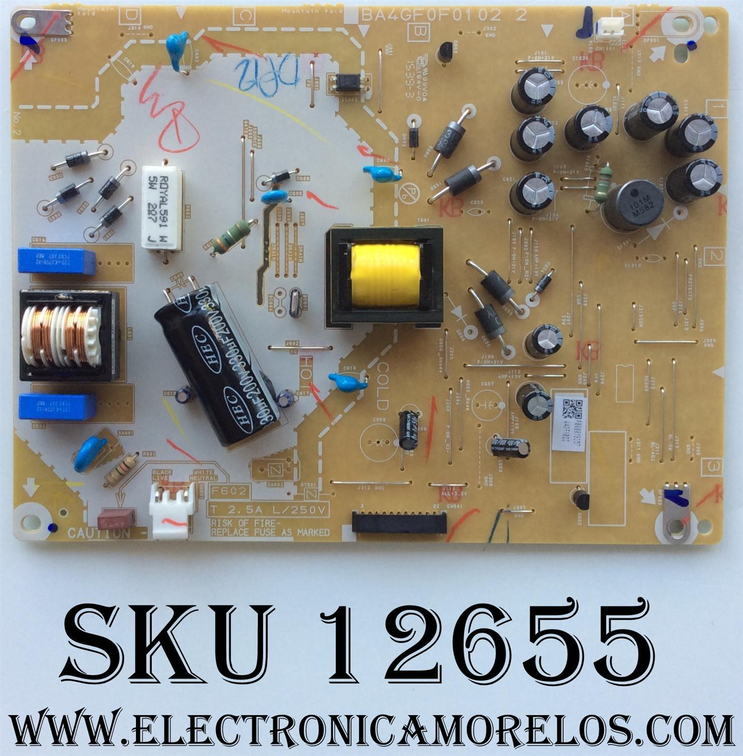 FUENTE DE PODER / MAGNAVOX A4DF1022 / BA4GF0F0102 2 / MODELO 40MV324X/F7 / PANEL U4A20XH	