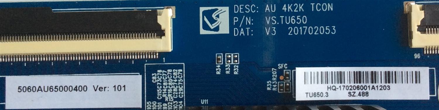 T-CON / SCEPTRE 5060AU65000400 / VS.TU650 / MODELO U65 A7TV58EA	 - Imagen 2