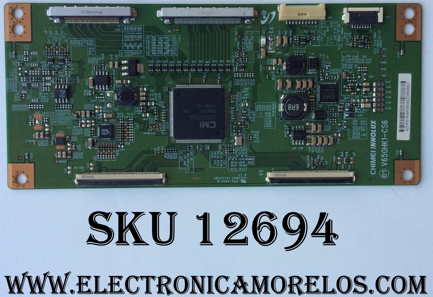 T-CON / QUASAR 4Z.HF61.RAR / 4ZHF61RAR / V650HK1-CS6 / MODELO SQ6500	