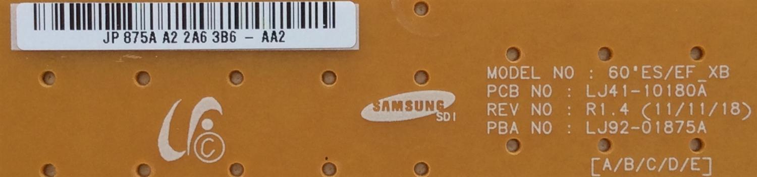 X-BUFFER / SAMSUNG LJ92-01875A / 875A / LJ41-10180A / MODELO PN60E530A3FXZA TS02	 - Imagen 2