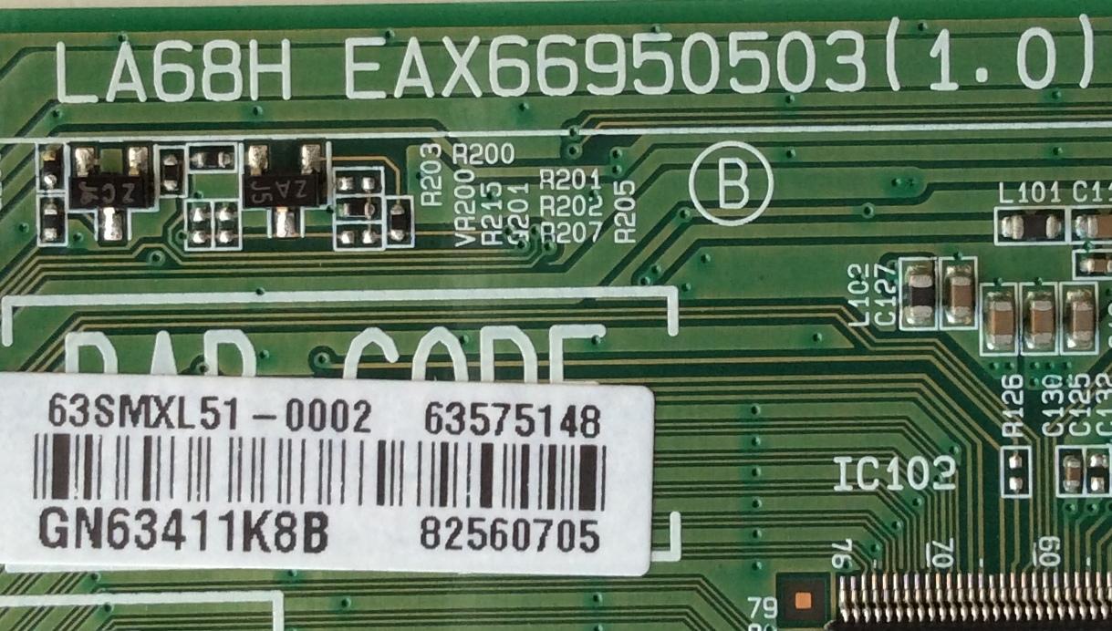 MAIN PARA TV LG / NUMERO DE PARTE EBR82560705 / EAX66950503 / 63575148 / 82560705 / EAX66950503(1.0) / PANEL NC490EUN-AACR1 / MODELO 49LF5400-UE / 49LF5400-UE.AUSWLJM - Imagen 2
