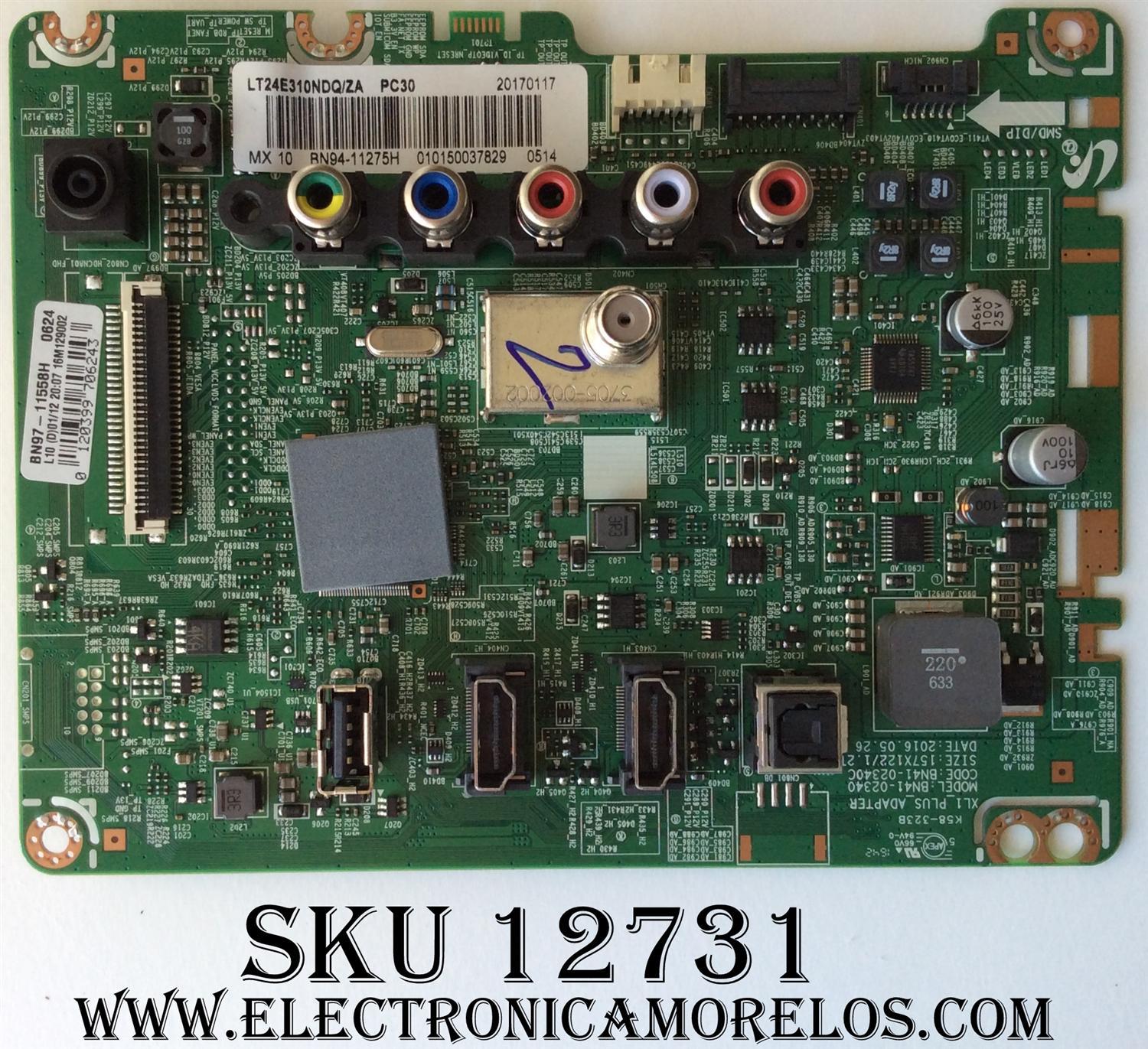 MAIN / SAMSUNG BN94-11275H / BN41-02340C / BN97-11558H / PANEL V236BJ1-LE2 REV.C7 / MODELO LT24E310NDQ / ZA NA01