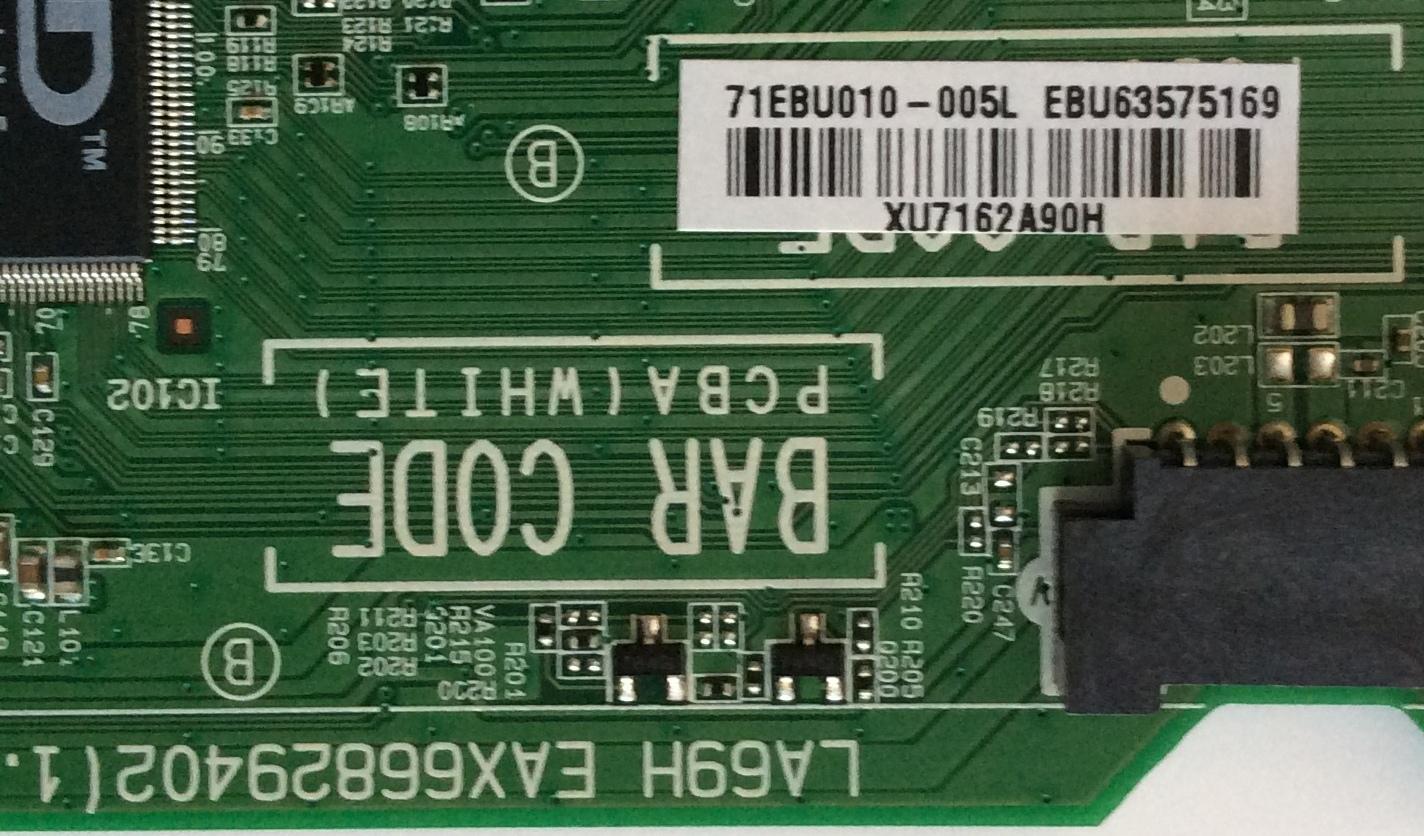 MAIN PARA TV LG / NUMERO DE PARTE EBU63575169 / EAX66829402 / EAX66829402(1.0) / 63575169 / PANEL NC490EUN-AACR2 / MODELO 49LF5400-UH / 49LF5400-UH.BUSWLJM - Imagen 2
