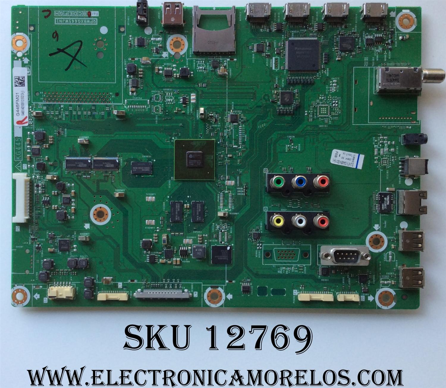 MAIN ORIGINAL PARA TV SHARP / NUMERO DE PARTE DKEYMG445FM01 / G445FM01 / QPWBXG445WJN1 / DUNTKG445WE01 / KG445 / MODELO LC-60UD27U / LC-70UD27U /  PANEL JE695R3HH1AM	