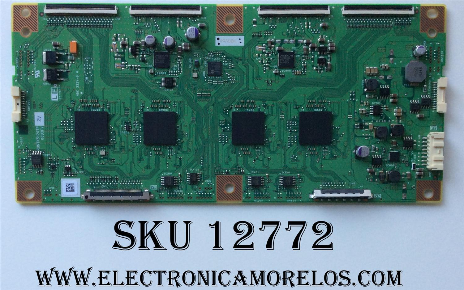 T-CON / SHARP RUNTK0093FVZV / RUNTK5120TPZV / 0093FV / MODELO LC-60UD27U	