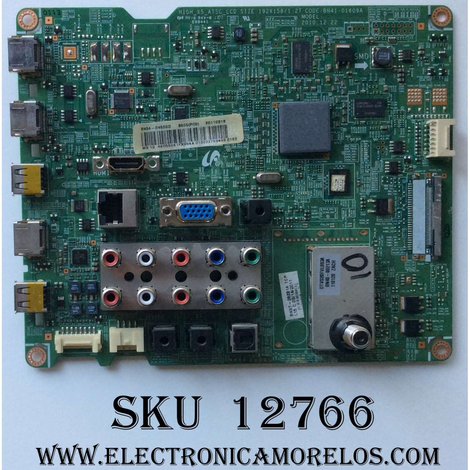 MAIN PARA TV SAMSUNG NUMERO DE PARTE  BN94-04509D / BN97-05281A / BN41-01609A / MODELO LN46D550K1FXZA HJ02 / PANEL V460H1-L11 Rev.C1	/ BN94-04475X / BN94-04509A / BN94-04509B / BN94-04509C 