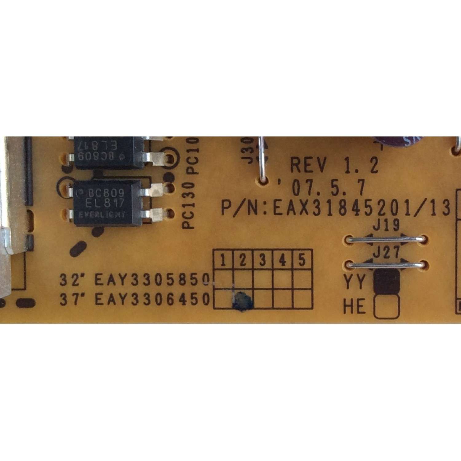 FUENTE DE PODER PARA TV LG / NUMERO DE PARTE EAY33064502 / EAX31845202 / EAX31845201 / SUSTITUTA EAY33064503 / PANEL LC370WXN (SB)(A1) / MODELOS 37LC50CB-UA.AUSPLVR / 37LF65-ZC / 37LF66-ZE / 37LB5DF-UL / 37LB5DF-UC / 37LC46-ZC / 37LC4R-TS / Z37LC6D-UK - Imagen 2