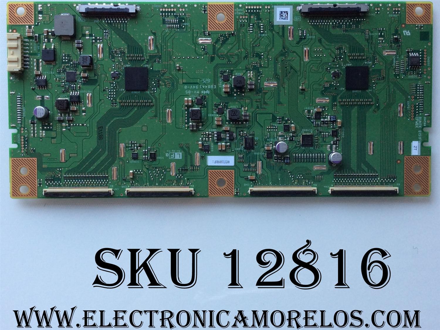 T-CON / SHARP RUNTK0151FVZT / RUNTK / CPWBX / 0151FV / ZT / MODELO LC-70N7100U	