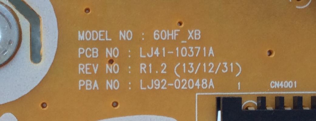 X-SUS / SAMSUNG BN96-30199A / 048A / LJ41-10371A / LJ92-02048A / MODELO PN60F5300BFXZA TS02	 - Imagen 2