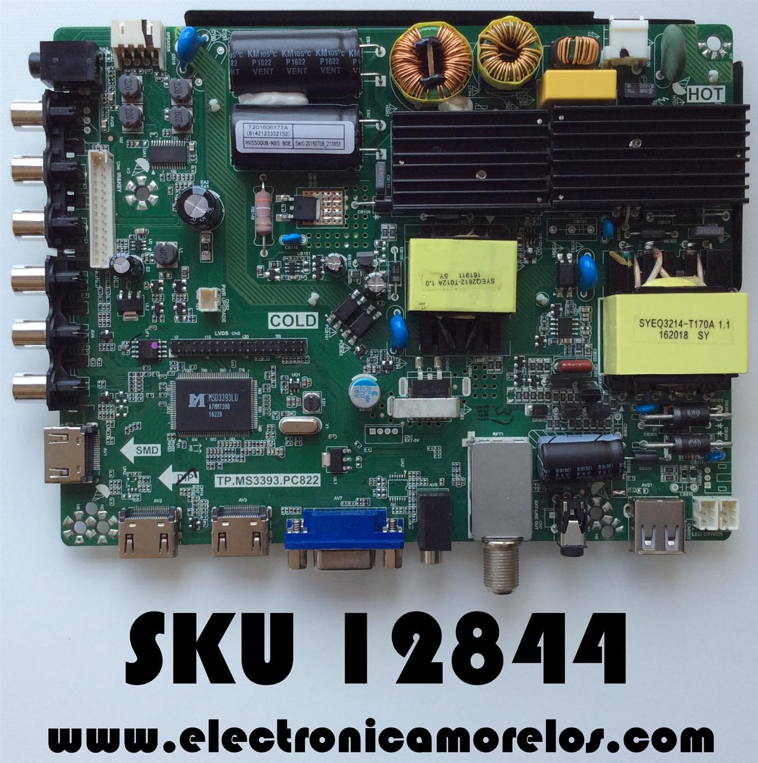 MAIN / FUENTE / PROSCAN 8142123332152 / TP.MS3393.PC822 / MODELO PLDED5514 / PANEL HV550QUB-NB5	