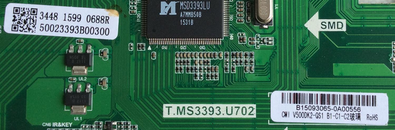 MAIN / HAIER 50023393B00300 / B15093065 / T.MS3393.U702 / MODELO 50EU5550 / PANEL V500DK2-QS1	 - Imagen 2