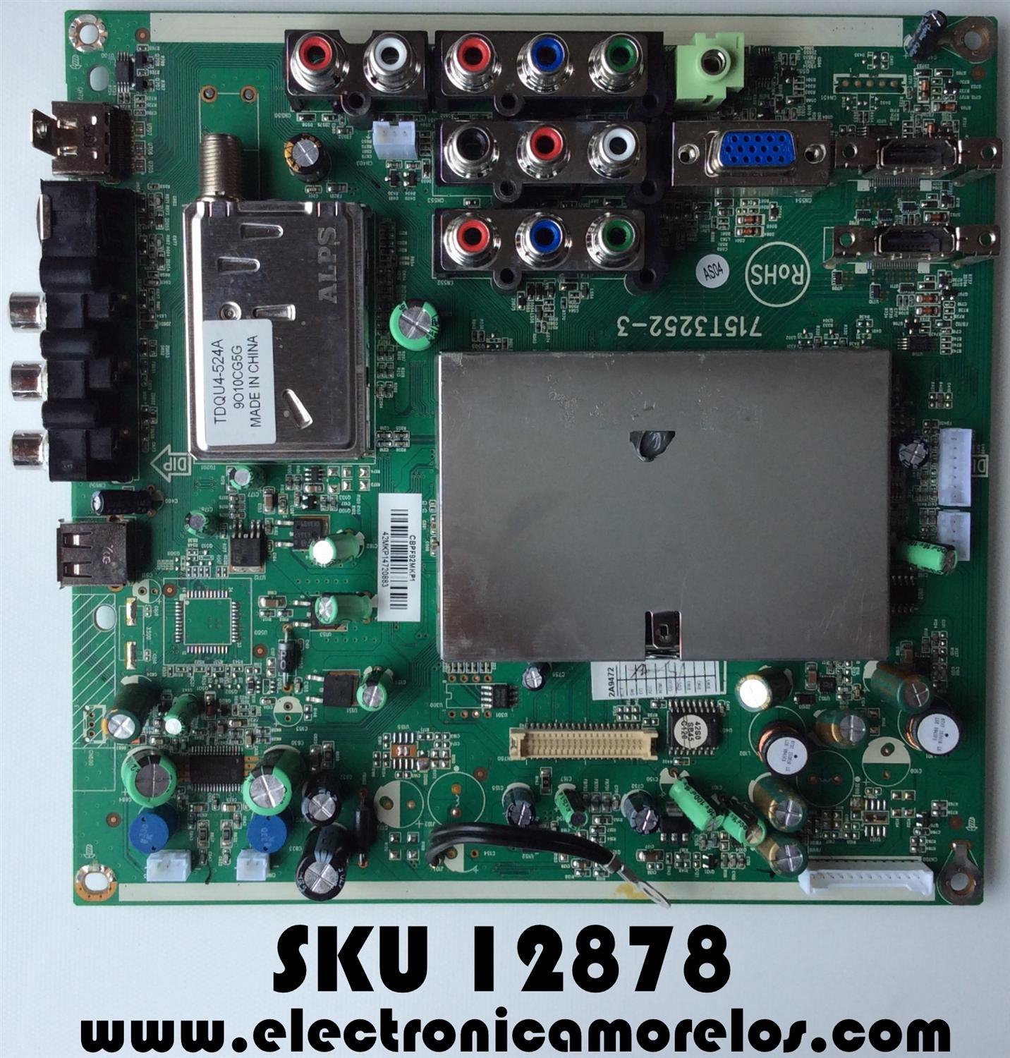 MAIN / SHARP CPBF92MKP1 / 715T3252-3 / MODELO LC-42SB45U / PANEL V420H1-L15 REV.C1	
