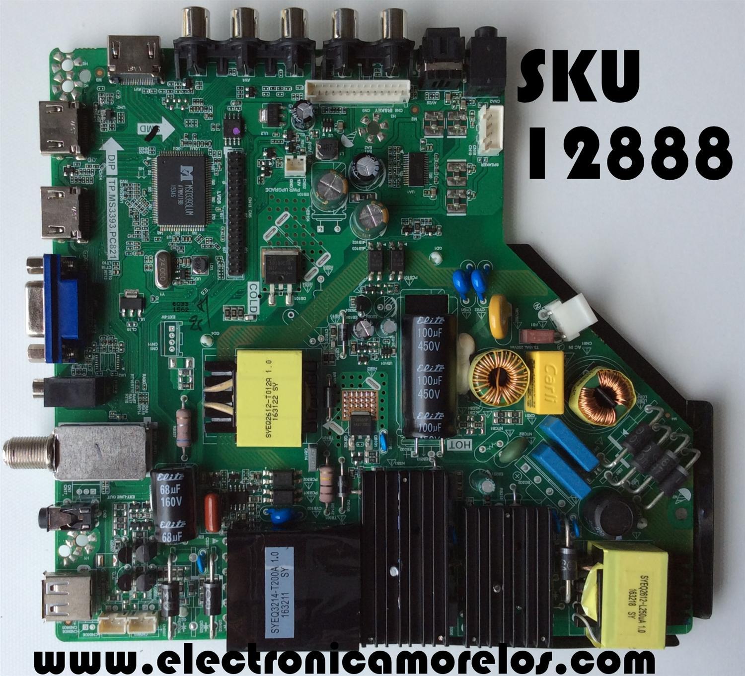 MAIN / FUENTE (COMBO) ATYME B16086033 / AE0010657/ TP.MS3393.PC821 / MODELO 500AM7HD / PANEL V500HJ1-PE8-C7-12V