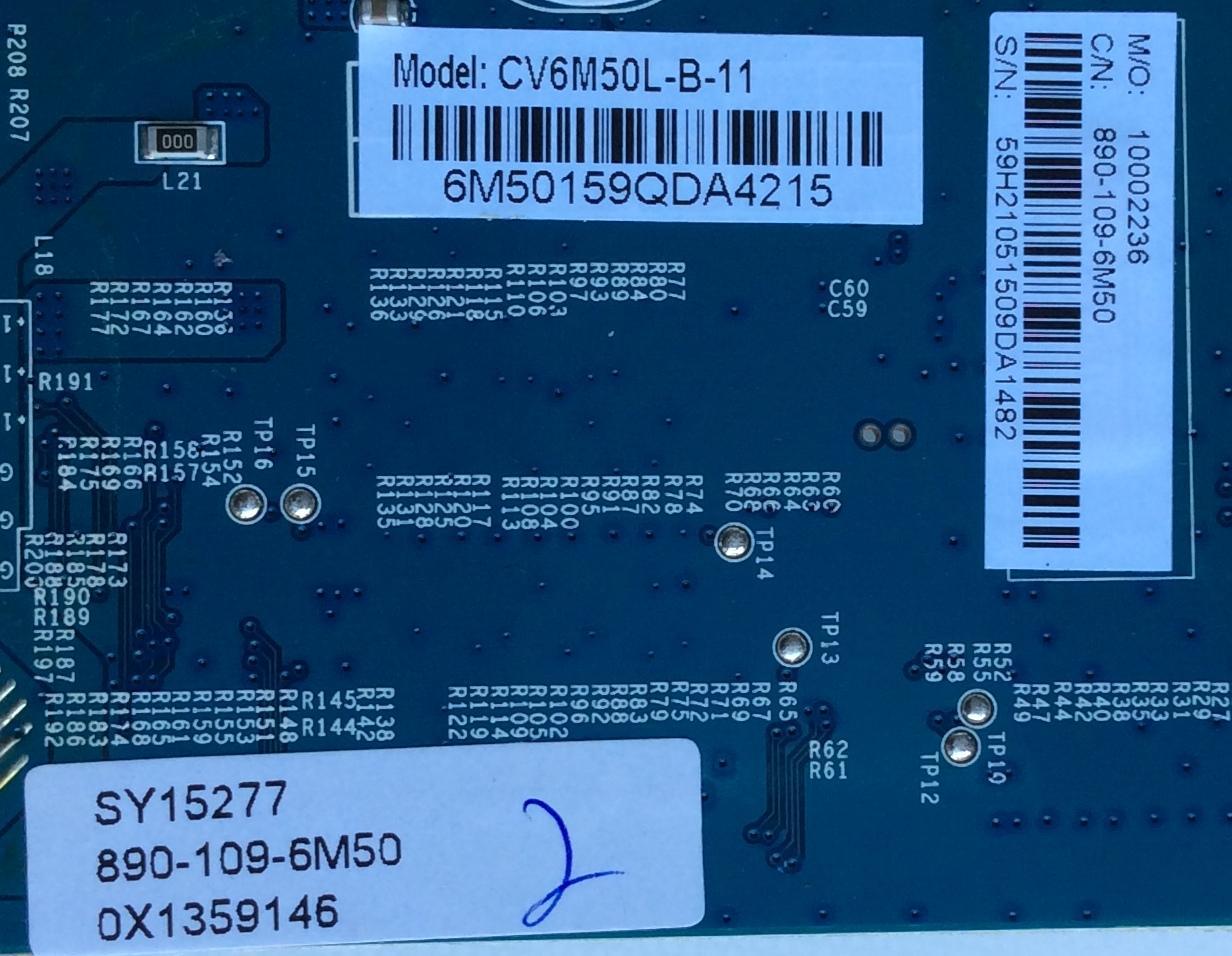 TARJETA INTERFACE FRC  890-109-6M50 / CV6M50L-B-11 / SY15277 / 10002236  /MODELO TC-55CX420U - Imagen 2