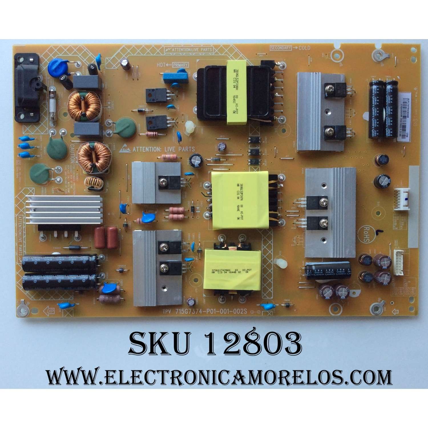 FUENTE DE PODER / VIZIO PLTVFY24GXXB8 / 715G7374-P01-001-002S / FY24GXXB8 / (X)PLTVFY24GXXB8 / MODELO E65-E1 LTM7VKAT