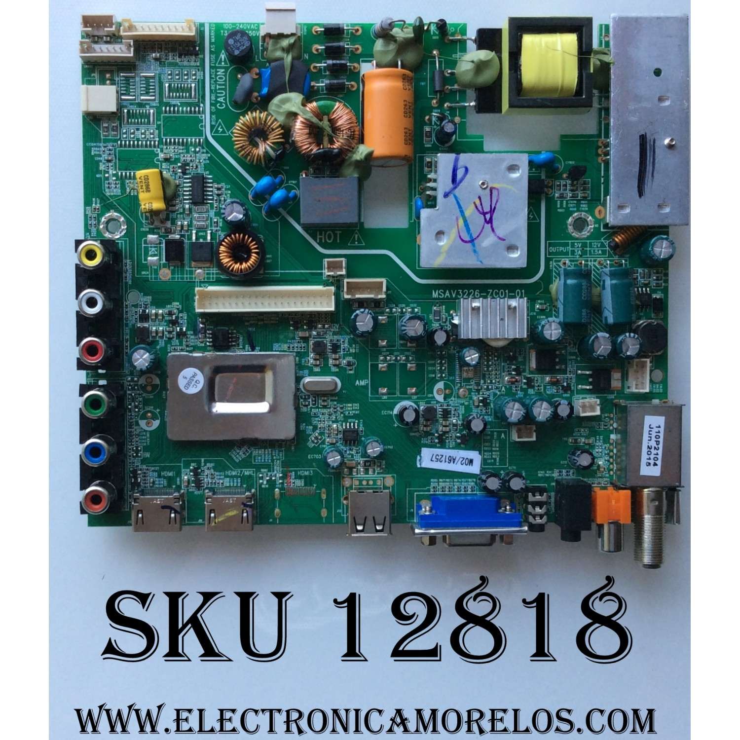 MAIN / FUENTE (COMBO) / JVC MSAV3226-ZC01-01 / M02/A61257 / MODELO LT-19EM74