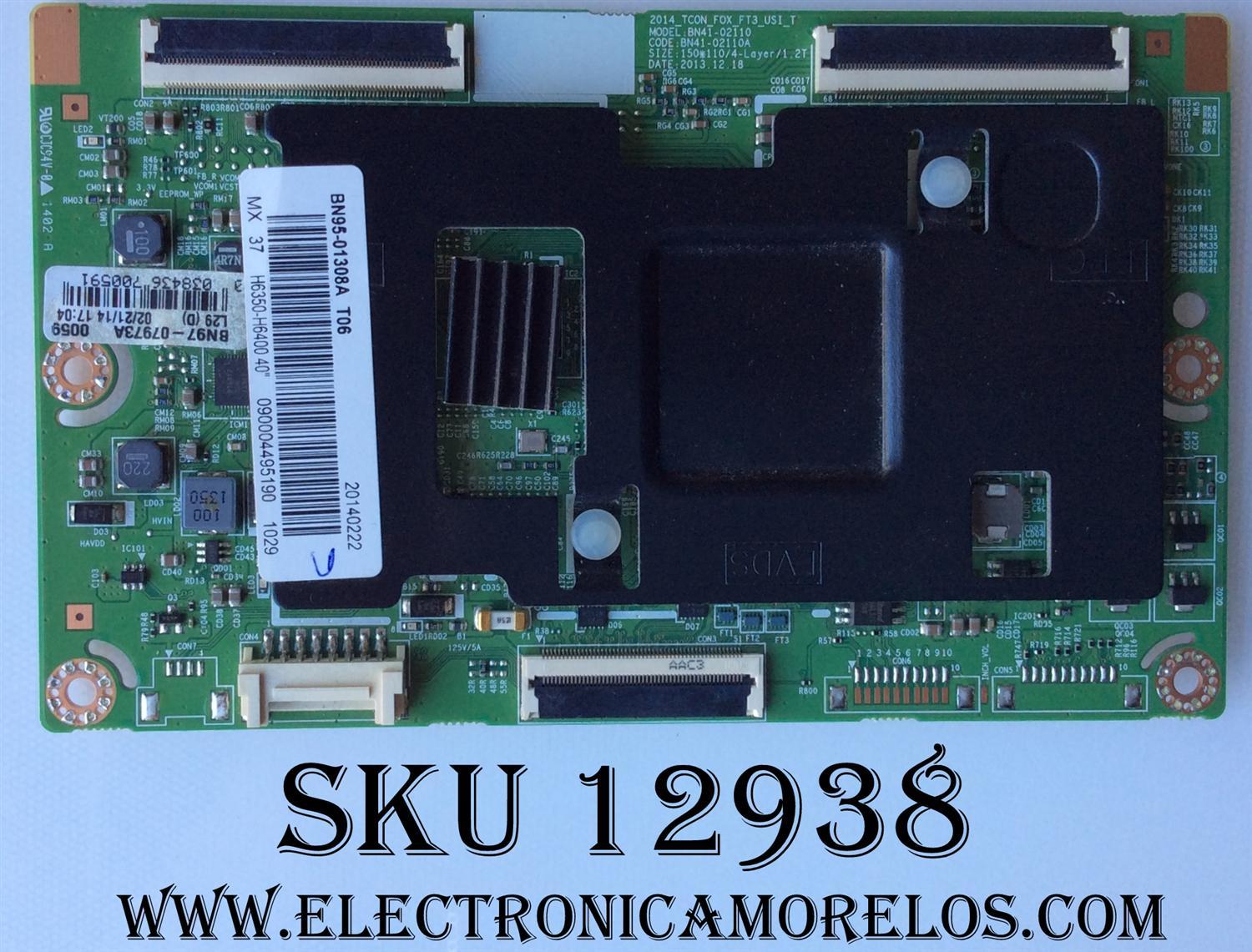 T-CON / SAMSUNG BN95-01308A / BN97-07973A / MODELO UN40JU6400FXZA