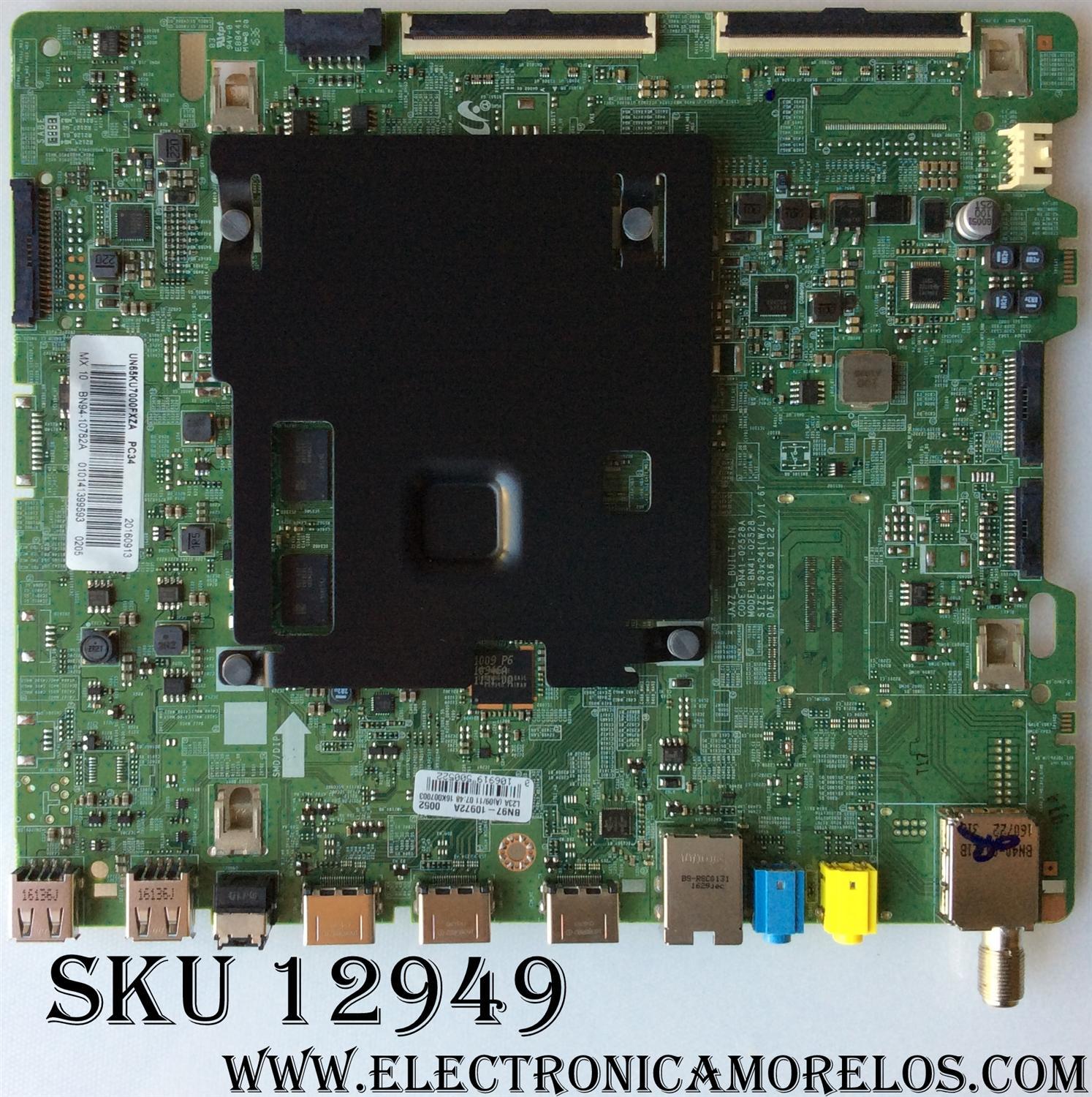 MAIN PARA TV SAMSUNG / NUMERO DE PARTE BN94-10782A / BN41-02528A / BN97-10972A / BN9410782A / PANEL CY-KK065HGLV3H / MODELO UN65KU7000 / UN65KU7000FXZA FA01