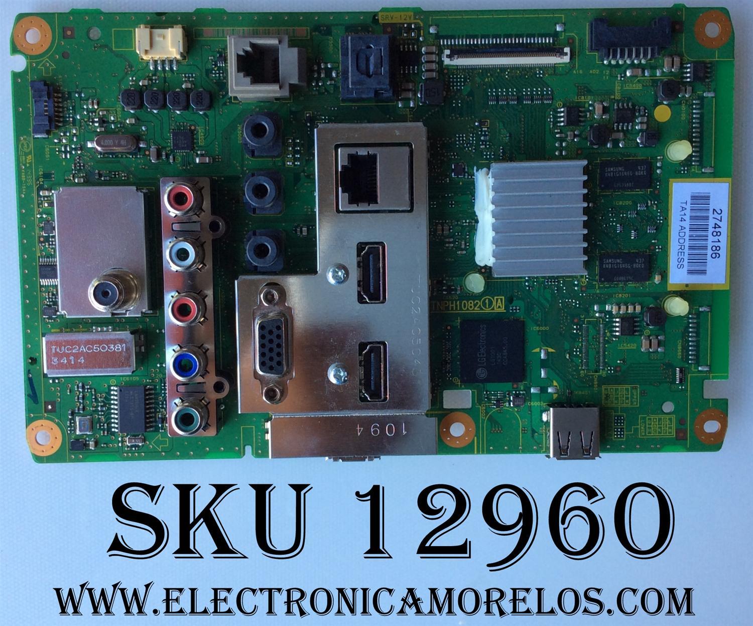 MAIN / PANASONIC TXN/A11WHUS / TNPH1082 / PANEL V500HJ1-LE6 Rev.F2 / MODELO TH-50LRU70