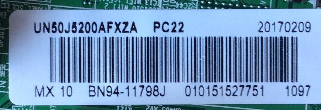 MAIN PARA TV SAMSUNG / NUMERO DE PARTE BN94-11798J / BN41-02307B / BN97-12660L / BN9411798J / PANEL'S CY-JJ050BGNV2H / CY-JJ050BGNV1H / MODELOS UN50J5200 / UN50J5200AFXZA JD03 / UN50J5200AFXZA ID01 - Imagen 2