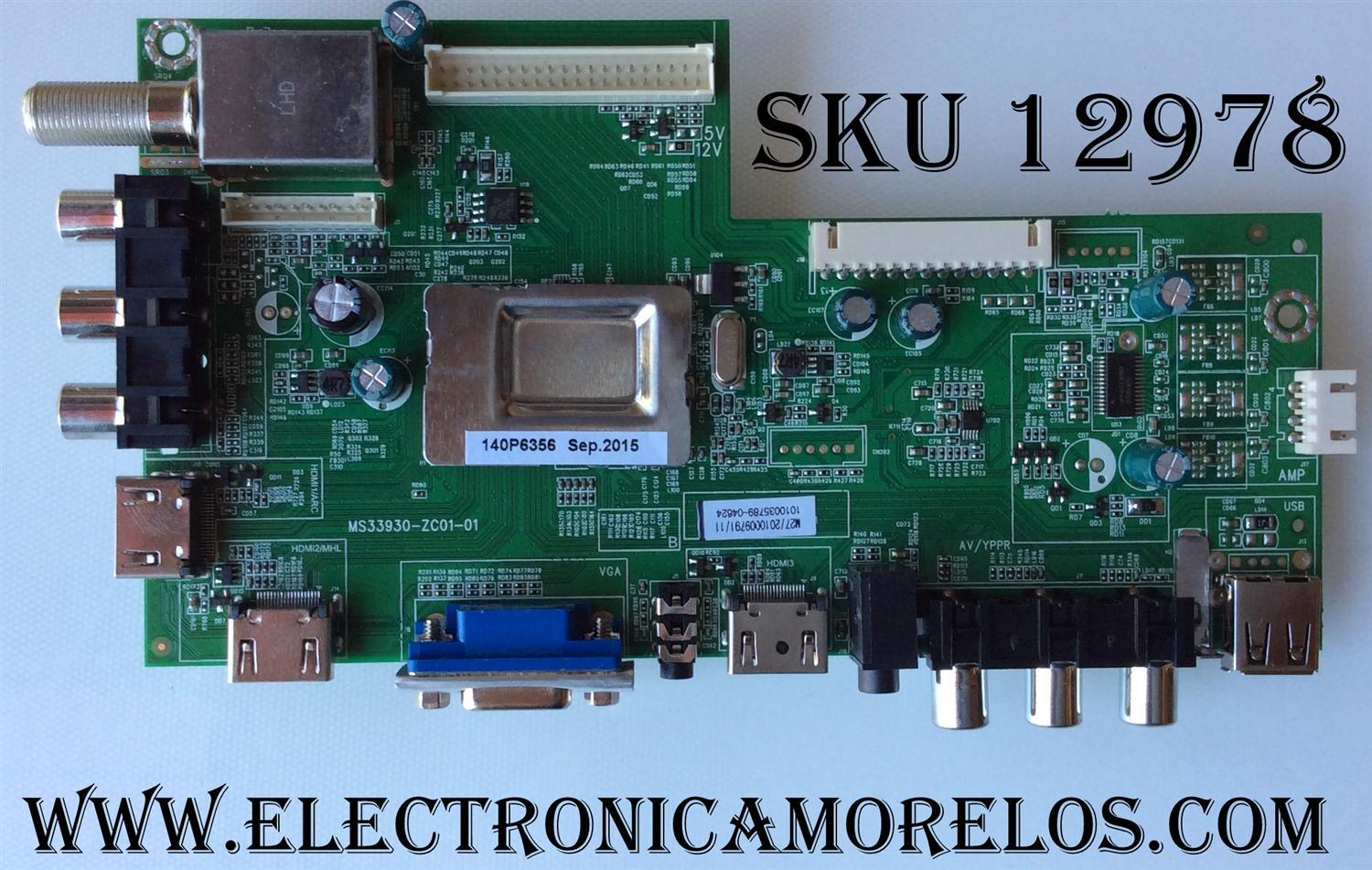 MAIN / JVC 1010035789 / 1010035789-04624 / MS3390-ZC01-01 / M27/201009791/11 / MODELO LT-43EM75 AAP / PANEL LC430DUY-SHA1