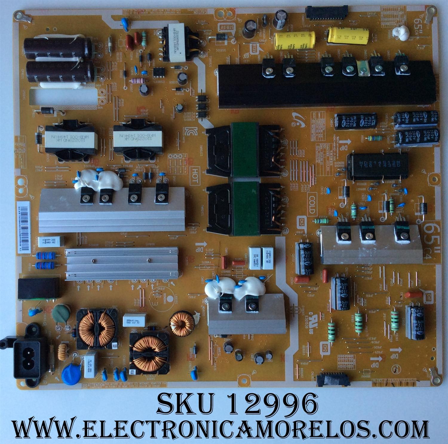 FUENTE DE PODER PARA TV SAMSUNG / NUMERO DE PARTE BN4400782A / L65C4_EHS / HU10123-14070 / BN44-00782A / PANEL CY-VH065FGLV1H / MODELOS UN65HU7200 / UN65HU7200FXZA TH01 / UN65HU7200FXZA UH02 / UN65HU7250 / UN65HU7250FXZA TH01 / UN65HU7250FXZA UH02